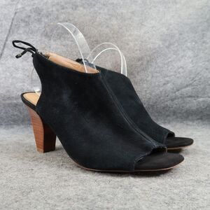 Franco Sarto Shoes Womens 10 Sandal Heel Bootie Tie Leather Fashion Style Black